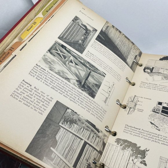Better Homes and Gardens HANDYMAN'S BOOK 1951 Red 5 Ring Binder Vintage Smell - Picture 10 of 13